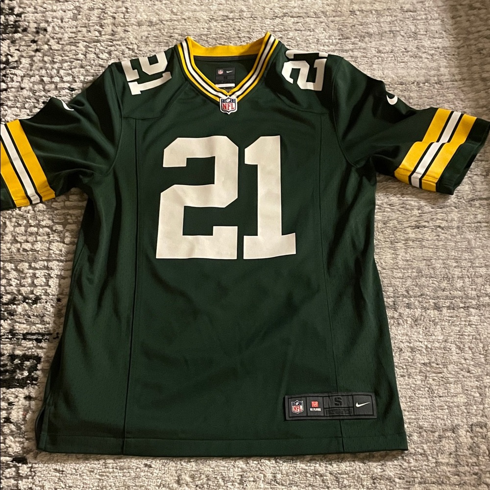 Nike Dark Green Jersey with Yellow Stripes